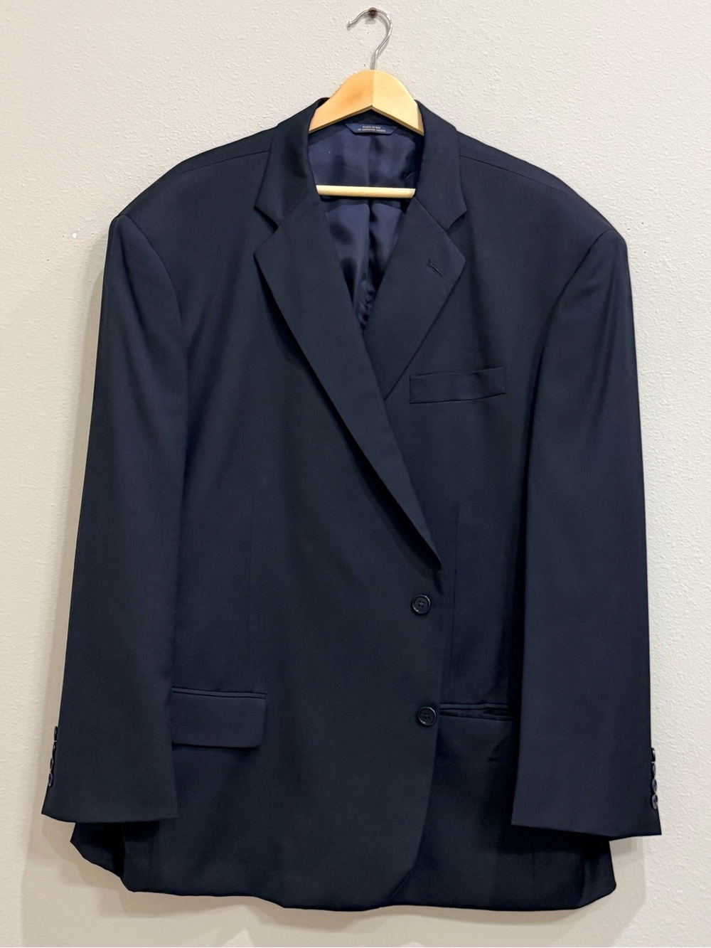 Brooks Brothers 1818 Madison Suit Jacket Blue Wool Estrato Trabaldo Togna 54R